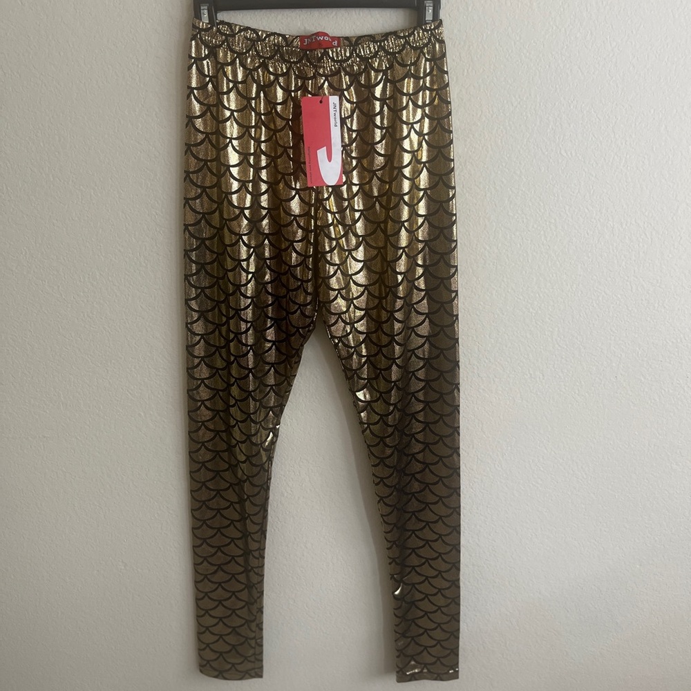 Gold Mermaid Leggings Woman size XL